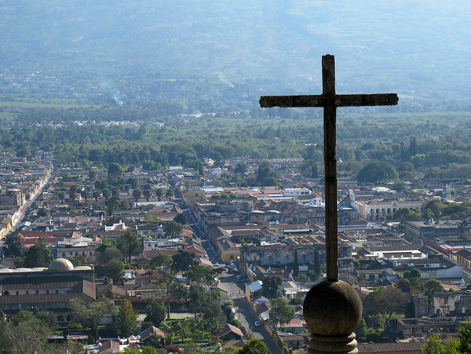 La vista de la ciudad desde el Cerro de la Cruz 